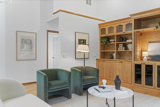 1281 NE Zachary St, Hillsboro, OR 97124 - living area with light wood-style floors and a high ceiling