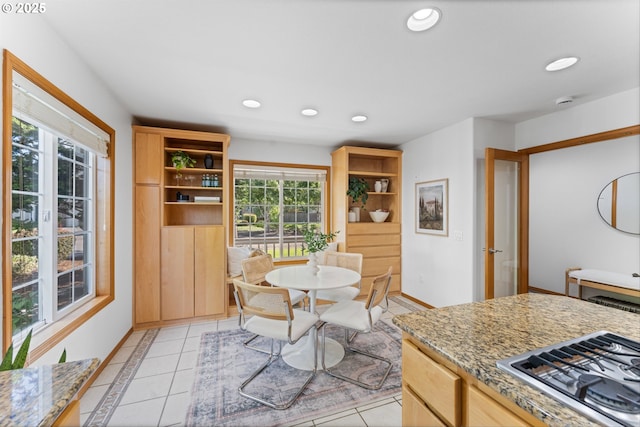1281 NE Zachary St, Hillsboro, OR 97124 - dining space with recessed lighting, light tile patterned flooring, and baseboards