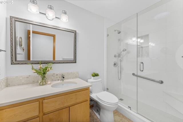 1281 NE Zachary St, Hillsboro, OR 97124 - bathroom with toilet, a stall shower, and vanity