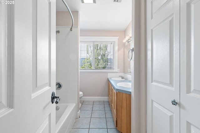 3301 Parker Ln, Springfield, OR 97477 - bathroom with double vanity, tile patterned flooring, and shower / washtub combination
