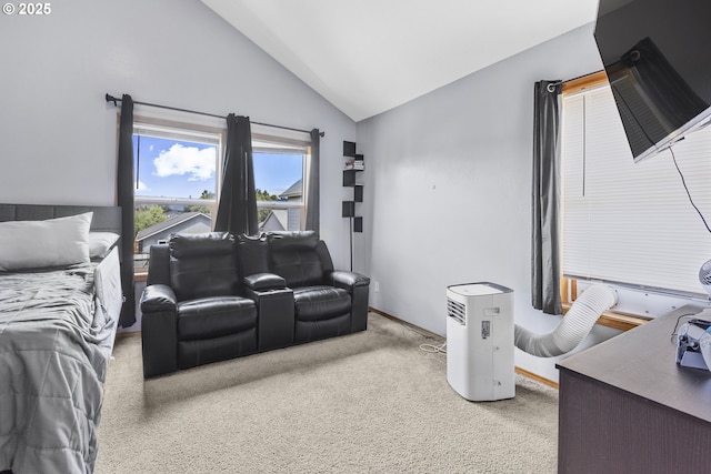 4118/4120 S E St, Springfield, OR 97478 - bedroom with lofted ceiling and carpet floors