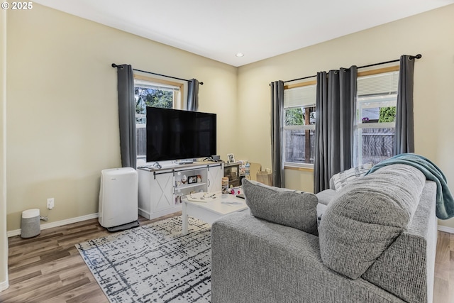 4118/4120 S E St, Springfield, OR 97478 - living area featuring wood finished floors and recessed lighting