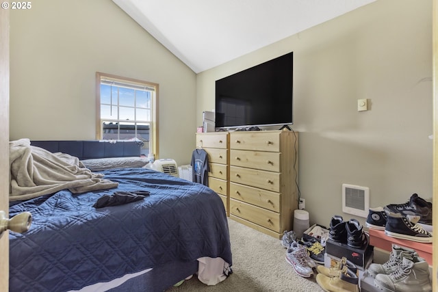 4118/4120 S E St, Springfield, OR 97478 - carpeted bedroom featuring lofted ceiling