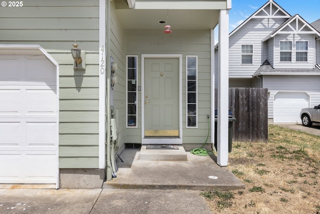4118/4120 S E St, Springfield, OR 97478 - doorway to property featuring a garage