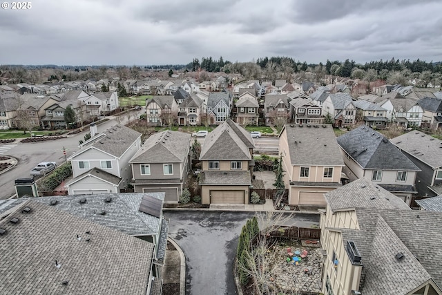 aerial view of residential area