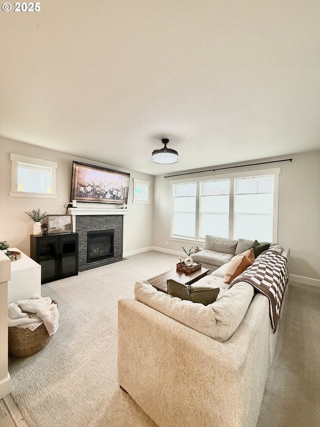 view of carpeted living room