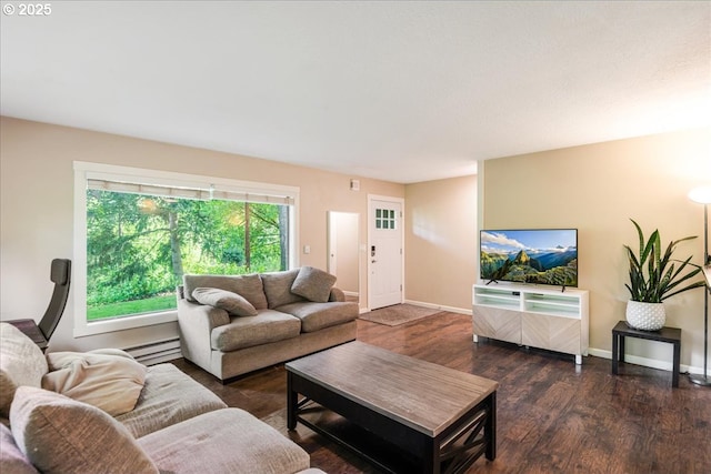 6926 SE Deardorff Rd, Portland, OR 97236 - living room featuring wood finished floors and baseboards