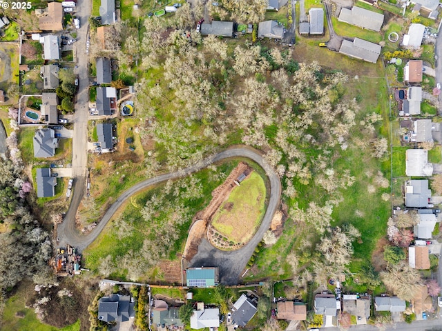 drone / aerial view with a residential view