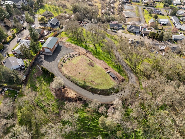 aerial view featuring a residential view