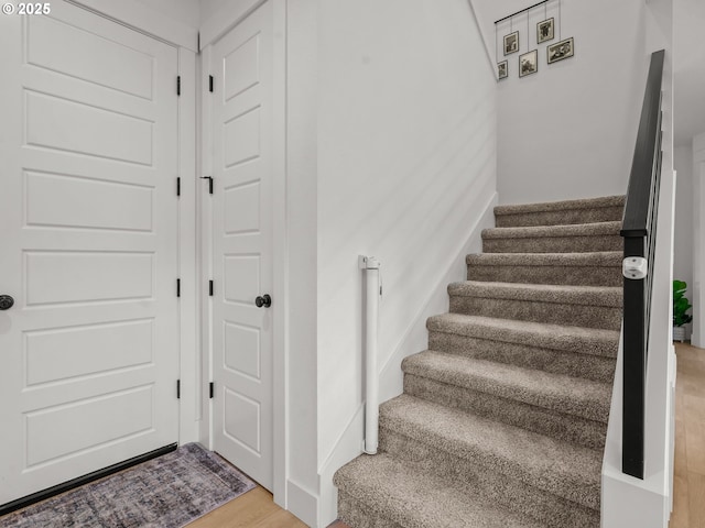 3595 Balm St S, Salem, OR 97302 - stairway featuring wood finished floors