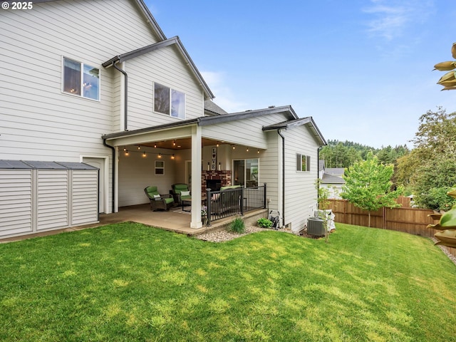 3595 Balm St S, Salem, OR 97302 - rear view of property with a patio and a storage shed