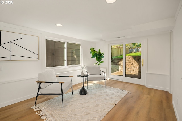 17349 Banyan Ln, Lake Oswego, OR 97034 - sitting room featuring wood finished floors, baseboards, and recessed lighting