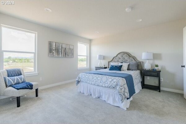 view of carpeted bedroom