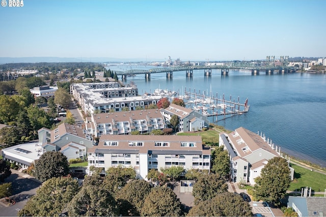 211 N Hayden Bay Dr Unit 211, Portland, OR 97217 - bird's eye view of a notable bridge, a nearby body of water, and apartment complex / building