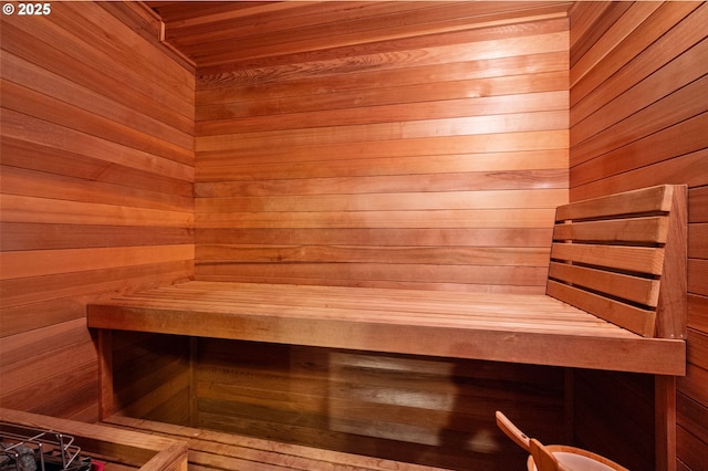 view of sauna