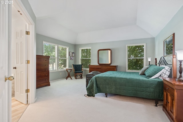 17958 Saint Clair Dr, Lake Oswego, OR 97034 - bedroom featuring lofted ceiling and light carpet
