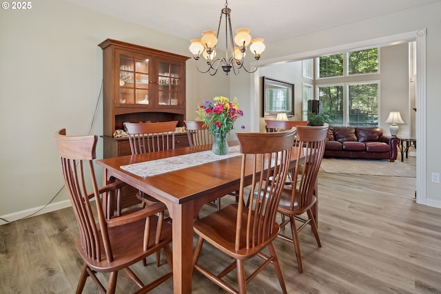 17958 Saint Clair Dr, Lake Oswego, OR 97034 - dining room with a chandelier and light wood-style flooring