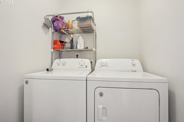 laundry area with washer and dryer