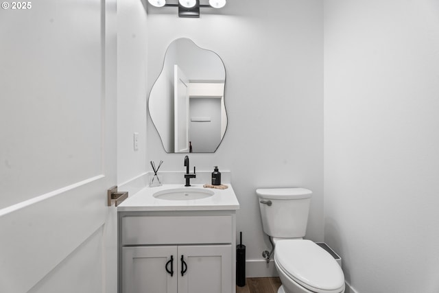 50322 Briarwood Ct, Scappoose, OR 97056 - bathroom featuring vanity and wood finished floors