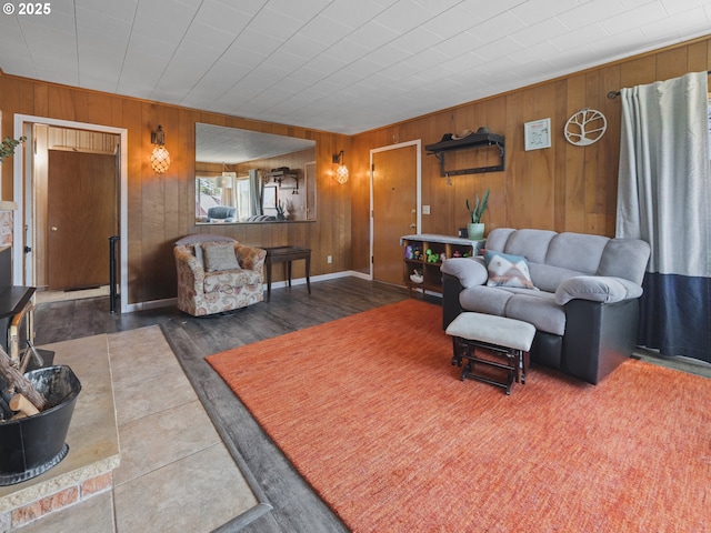 1749 NE 19th St, Lincoln City, OR 97367 - living area with wooden walls and wood finished floors