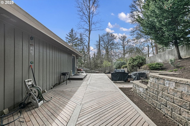 wooden deck with fence