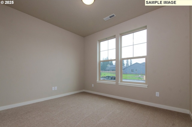 unfurnished room with carpet flooring