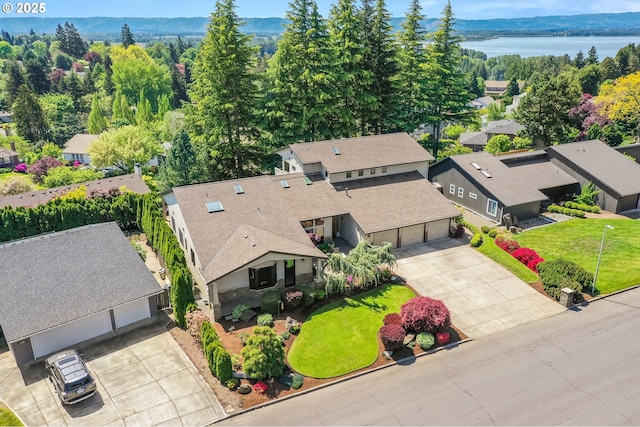 1209 NW 80th St, Vancouver, WA 98665 - aerial view of residential area featuring a water and mountain view