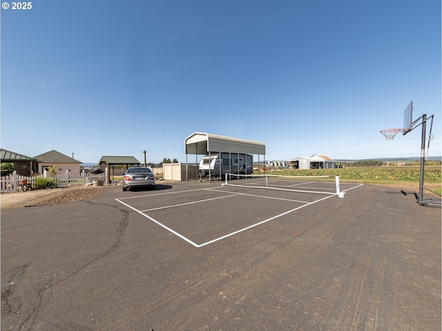 exterior space with a carport