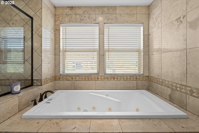 13845 SW Far Vista Dr, Beaverton, OR 97005 - full bath with plenty of natural light and a tub with jets