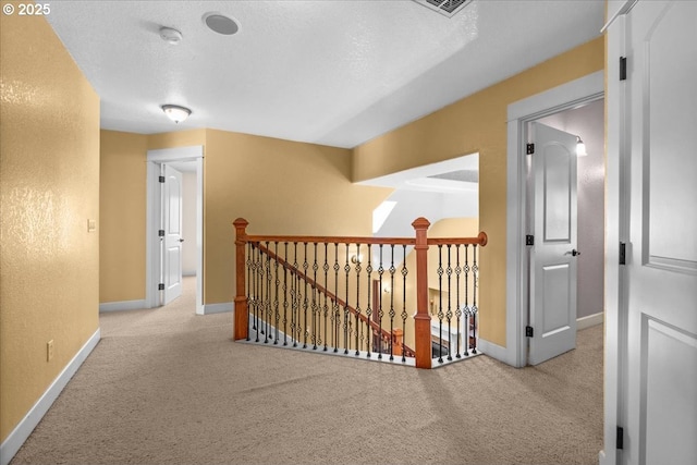 13845 SW Far Vista Dr, Beaverton, OR 97005 - hall featuring carpet flooring, an upstairs landing, and baseboards