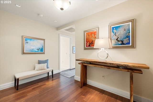 311 NW 12th Ave Unit 602, Portland, OR 97209 - sitting room with dark wood finished floors and baseboards