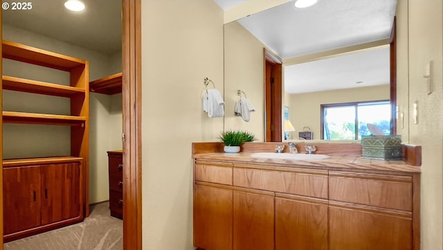 2036 NE Lagoon Ln, Lincoln City, OR 97367 - bathroom with vanity and recessed lighting