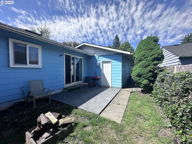 rear view of property with a patio area