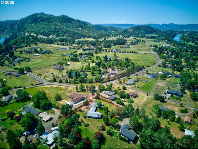 3034 Fisher Rd, Roseburg, OR 97471 - view of property location with mountains and property parcel outlined