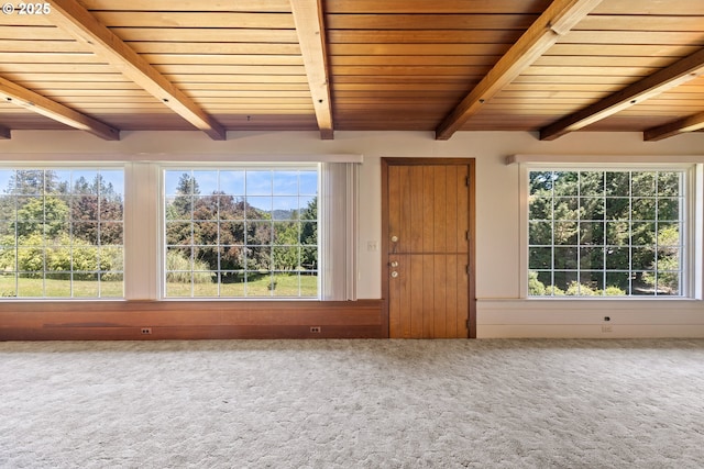 3034 Fisher Rd, Roseburg, OR 97471 - unfurnished sunroom with beamed ceiling