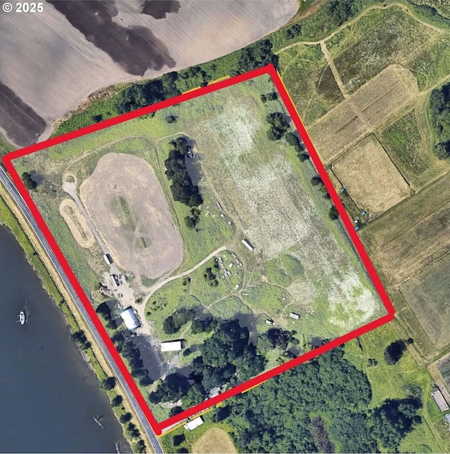 16900 NW Sauvie Island Rd, Portland, OR 97231 - aerial map of property and surrounding area with property parcel outlined