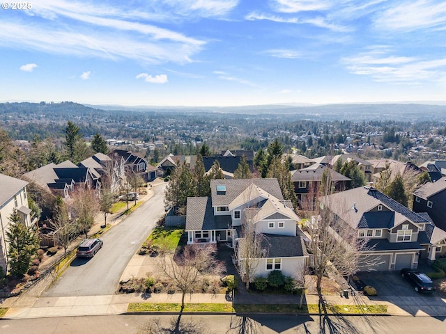 aerial view featuring a residential view