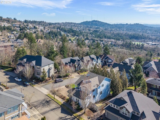 aerial view featuring a residential view