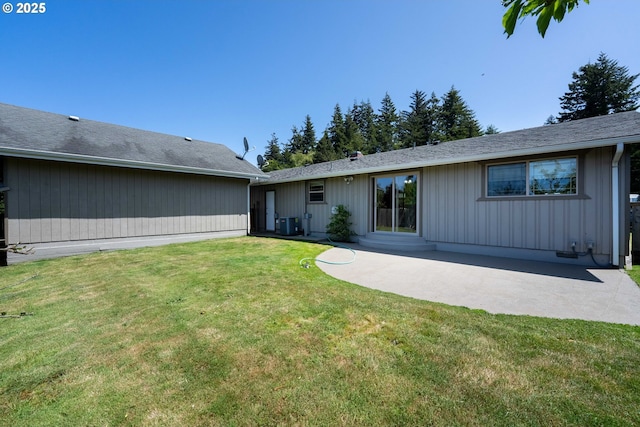 3840 Vista Dr, North Bend, OR 97459 - rear view of house with a patio and a yard