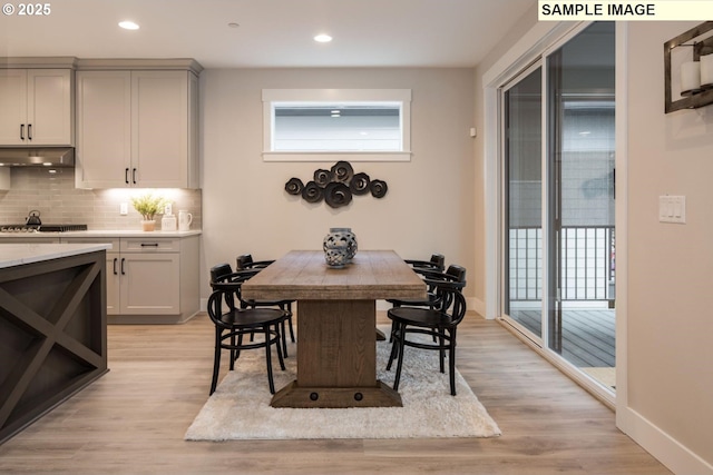 1205 S Mountain Pl, Ridgefield, WA 98642 - dining area featuring recessed lighting, a healthy amount of sunlight, and light wood-type flooring