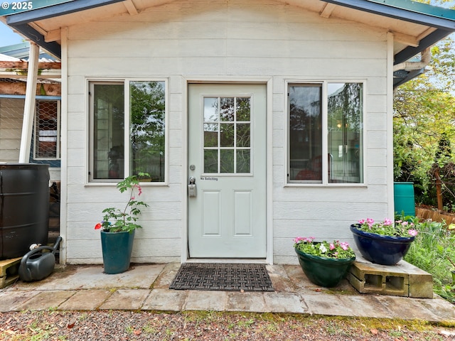 view of doorway to property
