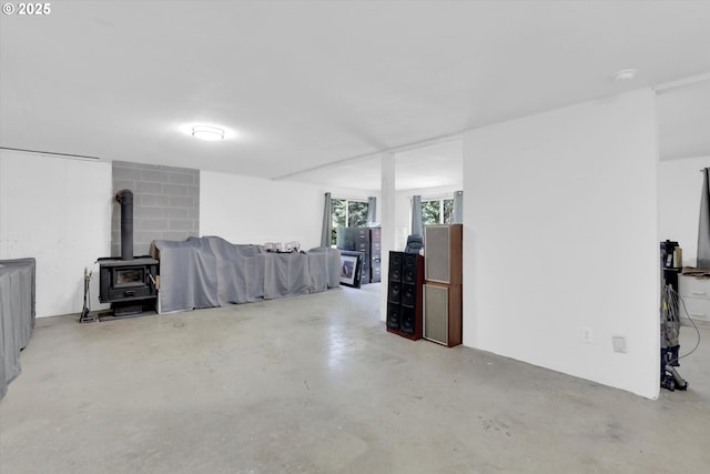 14011 NE 346th St, Battle Ground, WA 98604 - below grade area with a wood stove