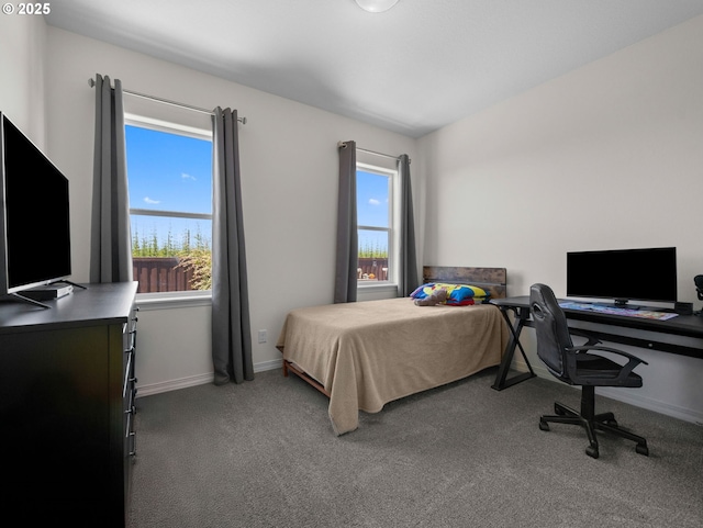 1053 Winfield St NE, Gervais, OR 97026 - carpeted bedroom featuring multiple windows, an office area, and baseboards
