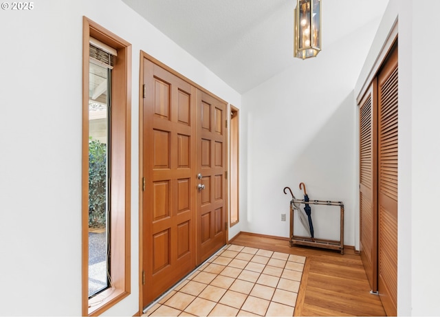 entrance foyer featuring light wood finished floors