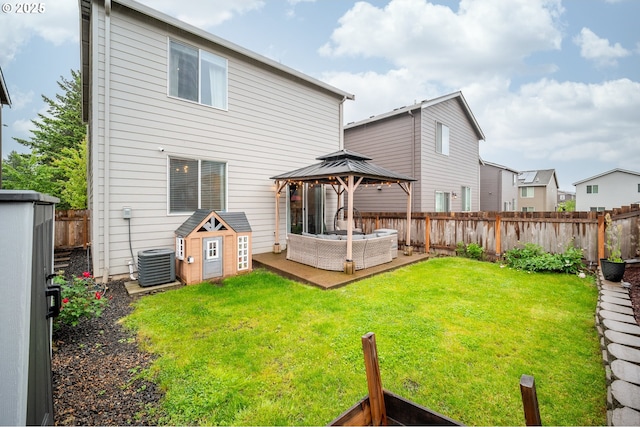 3563 SE Richey Rd, Gresham, OR 97080 - rear view of house with a gazebo, cooling unit, and an outdoor hangout area