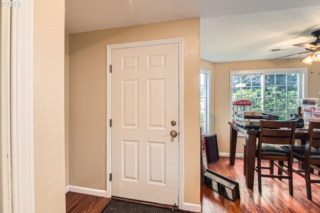 15619 NE Hickory St, Vancouver, WA 98682 - entrance foyer with ceiling fan and wood finished floors