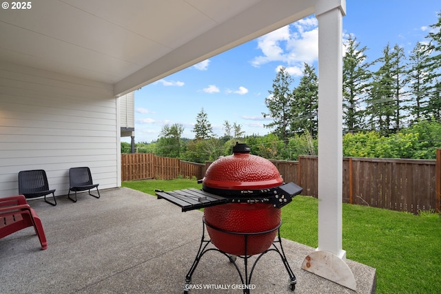 15625 NW Gooderham St, Portland, OR 97229 - fenced backyard featuring a patio area and area for grilling