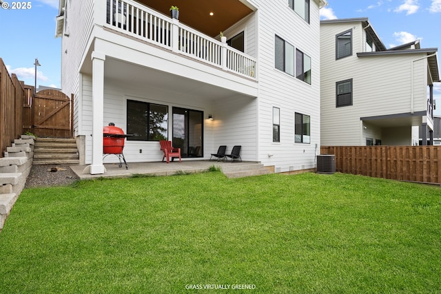 15625 NW Gooderham St, Portland, OR 97229 - back of property with a gate, a patio, and a balcony