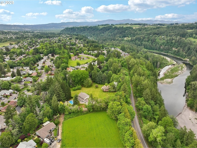 28040 SE Stark St, Troutdale, OR 97060 - bird's eye view of a heavily wooded area and a mountainous background