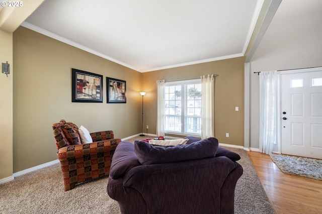 16420 SW Sienna Ln, Beaverton, OR 97007 - living room featuring crown molding and wood finished floors
